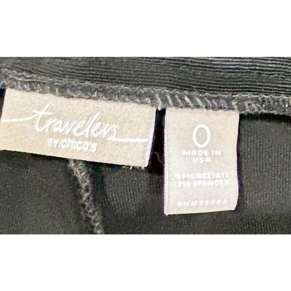 Chico's Travelers Knit Pants Dark Black Size 0 / Small Slinky Cropped Capris - Picture 5 of 6